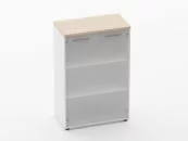 Шкаф 2 широкий 2 стеклянные двери Deka 10.12.161 Туя/Белый_13