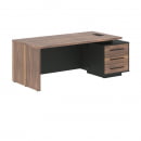 Стол руководителя правый VELION VENEER VRCT 2090 R Американский орех Яшма черная_7