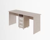 Стол двойной Остин Модуль №13 Ясень шимо светлый/белый_0