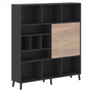 Шкаф со слайд-дверью JAY JHC 1840 Дуб Каньон Антрацит_1