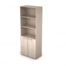 Шкаф стеллаж высокий полузакрытый TAIM-MAX 4Ш.005.2 Шамони светлый_2