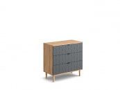 Комод Денвер 3 ящ Дуб вотан/Графит Р-810_0