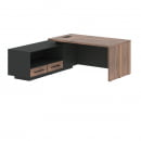 Стол руководителя левый VELION VENEER VRCT 1919 L Американский орех Яшма черная_4