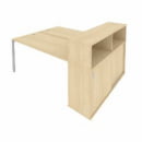 Рабочая станция с опорным шкафом-купе Metal System Б.РС-СШК-2.4 Акация/Серый_33