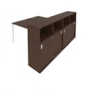 Рабочая станция с опорным шкафом-купе Metal System Б.РС-СШК-4.3 Венге/Белый_42