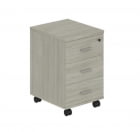 Тумба опорная (мобильная) с 3 ящиками Wing WN.201.OL Дуб светлый_0