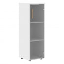 Шкаф колонка с стеклянной дверью правый Forta FMC 40.2 R Белый премиум_21