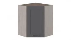 Шкаф навесной угловой с углом 45° Одри ВУ45_72-(40)_1ДР Дуб Сонома трюфель/Серый шелк_1