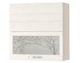 Шкаф-витрина кухонный (плавное закрывание) Графит 74.81 Сосна Астрид /Ваниль_18