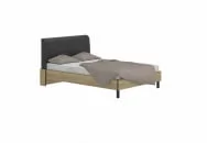 Кровать 1600 без основания Лофт 16 Дуб Крафт Золотой Черный_2