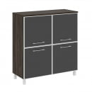 Шкаф квадратный Ялта LT.SD-1.2 R black Дуб Мали/Стекло Black 1098*452*1168_76