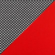 Сетчатый акрил черный / Полиэстер красный