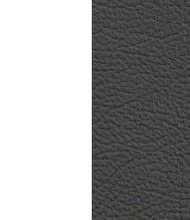 Белый матовый/Кожзам серый