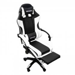 Кресло 1209-1 КИНГКУЕЕН, цвет черный/белый, 1209-1-блаcк-вхите-масс / KINGQUEEN, 1209-1-black-white-mass