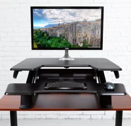 Регулируемая подставка на стол для монитора и ноутбука ЕРК-CВ-ПРО36Б Черная / ERK-CV-PRO36B