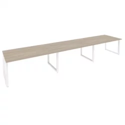 Стол переговорный (3 столешницы) ОНИКС О.МО-ПРГ-3.4 Дуб Аттик/Белый / ONIX O.MO-PRG-3.4