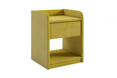 Тумба дизайнерская Аманда 2 ТМ-003.2 янтарь (велюр) / TM-003.2