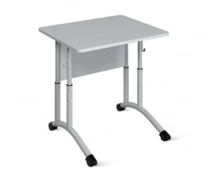 Школьная парта 1-местный регулируемый (рост 3-5) 600х500 мм ЛДСП Бук/Металл Серый