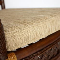 Комплект террасный АНДРЕА (стол кофейный со стеклом + 2 кресла + подушки) ротанг, 64х67х92см / Д60х55, Пекан Вашед (античн. орех) / ANDREA D60х55, Pecan Washed