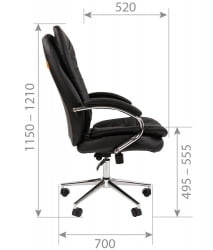 Кресло руководителя CХАИРМАН 795 кожа Коричневый Бруно / CHAIRMAN Bruno