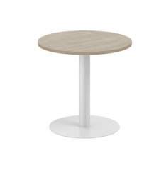 Стол переговорный круглый Сигма СГ.277.ОД.ГР Дуб темный Серебряный металлик / Sigma SG.277.OD.GR