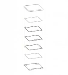 Распашной шкаф в гостиную Карисма 5.1б Дуб молочный/Венге