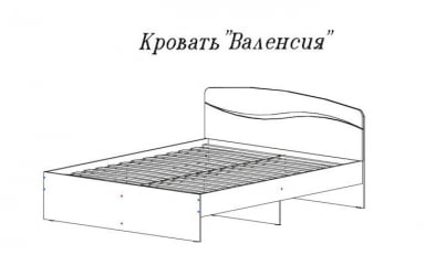 Кровать Валенсия, 1200*2000 мм, ясень шимо светлый/ясень шимо темный