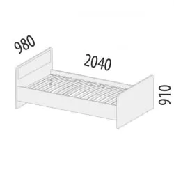 Кровать Эверест 500.10 Дуб Кронберг