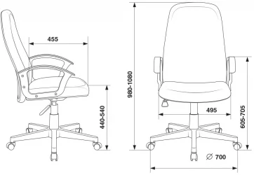 Кресло руководителя Бюрократ CХ-808ЛТ/Б черный 3C11 / CH-808LT/B 3C11