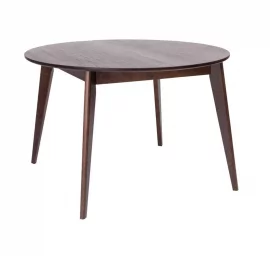 Стол обеденный Орион 100кс100 Эмаль белая Морилка Дуб натуральный / 100x100