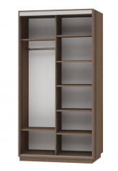 Гардеробный шкаф-купе Экспресс Дуо Медиум 1200х2200х Венге / 1200х2200h