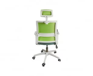 Кресло офисное Бит белый пластик Зеленый