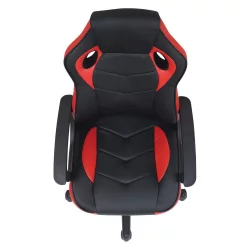Кресло компьютерное БРАБИКС Фигхтер ГМ-008 экокожа Черное/красное / BRABIX Fighter GM-008