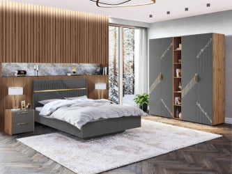 Комод в прихожую Монако 902.18 Дуб Вотан Оникс Графит