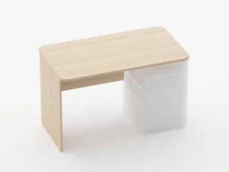 Стол прямой под встроенную тумбу Глассй 1.101.12Пр Туя / Glassy