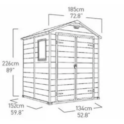 Сарай пластиковый МАНОР 6кс5 ДД / MANOR 6x5 DD