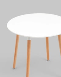 Стол круглый Рокки Нев Д=80 белый / New D=80