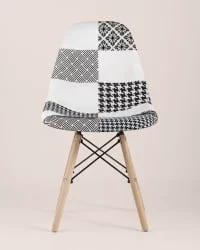 Стул Еамес ДСВ Пэчворк Черно-белый / Eames DSW
