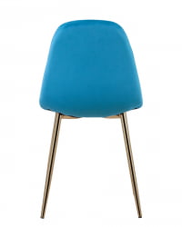 Стул Валенсия велюр золотые ножки Аквамарин