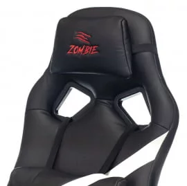 Геймерское кресло Бюрократ ЗОМБИЕ ДРИВЕР Черный-белый / ZOMBIE DRIVER