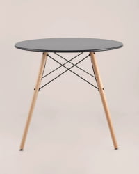 Стол круглый ЕАМЕС ДСВ НЕВ Д=80 черный / EAMES DSW NEW D=80