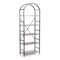 Стеллаж офисный ВС-03 60кс30кс166 см, бурнт / WS-03 60x30x166 burnt