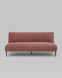 Диван прямой Дрезден велюр Пыльно-розовый