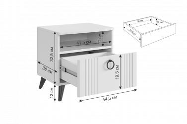 Тумба дизайнерская Ева ТЕ-01 / TE-01