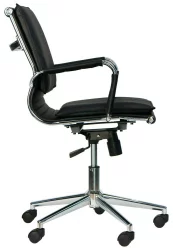 Кресло для персонала Нерей ЛБ Т Экокожа Черный / Nerey LB T