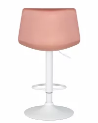 Барный стул ДОБРИН ТАИЛОР ВХИТЕ Пудрово-розовый велюр МДЖ9-32 / DOBRIN TAILOR WHITE MJ9-32