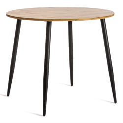 Обеденный стол УРАНУС ЛДСП/металл, 90кс90кс77 см, Дуб вотан/Черный / URANUS 90x90x77