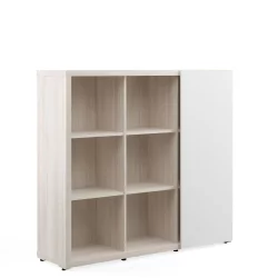 Шкаф средний со слайд-дверью ЗИО28542112 Светлый дуб / ZIO28542112