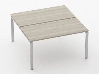 Письменный стол для двоих Дека П-обр. каркас 7.145.14 Дуб Сантана светлый / Deka