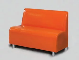 Диван металл Лабиринт 152Н Оранжевый (экокожа)